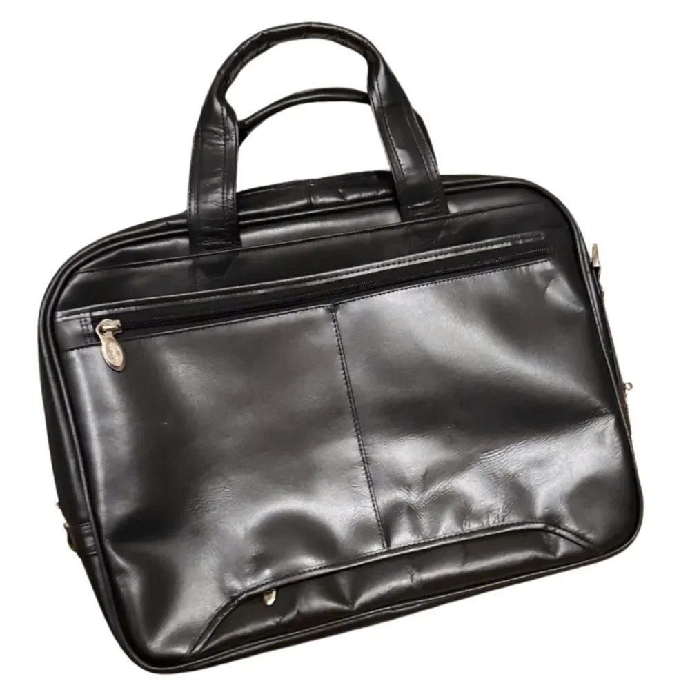 McKLEIN Pearson Leather 17 in.Exp Double compartment Laptop Briefcase bag $480